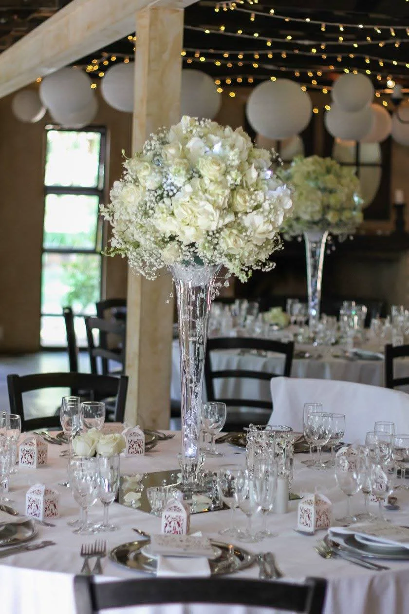Pastel floral centrepiece
